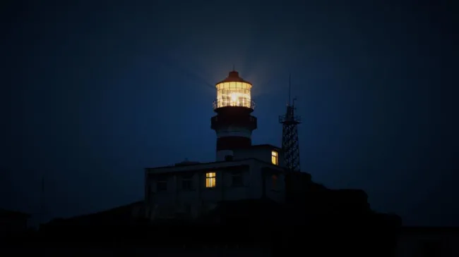 lighthouse nighttime